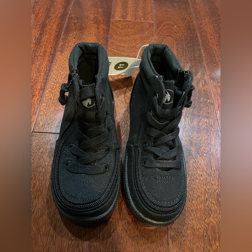 Boys Black Zipper Boots